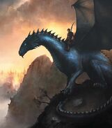 Saphira as seen on the Swedish cover of Eragon