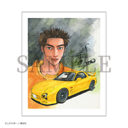 An art print featuring art of Keisuke and his FD3S