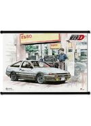 Takumi Fujiwara & AE86 #C Wall Scroll 31"W x 43"H