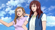 In Act 12, Sayuki arrives at Kanagawa to spectate Project D's final battles alongside Mako