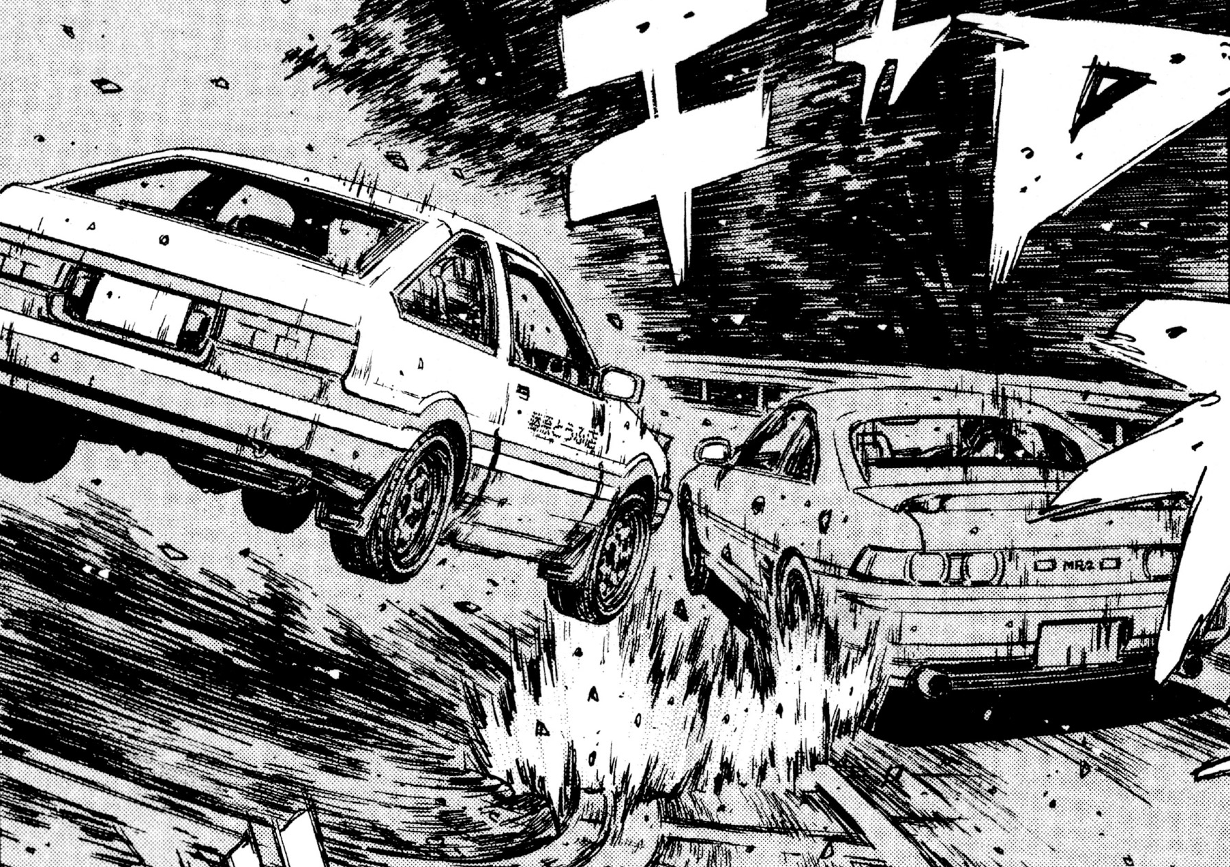 Initial D 1st Stage: Takumi overtakes Keisuke (original scene