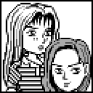 One of Mako and Sayuki's sprites from Initial D Gaiden