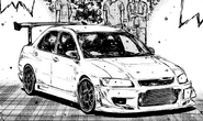 Kobayakawa's Evo VII in Chapter 452