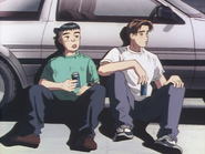S1E23 Takumi and Itsuki drink coffee