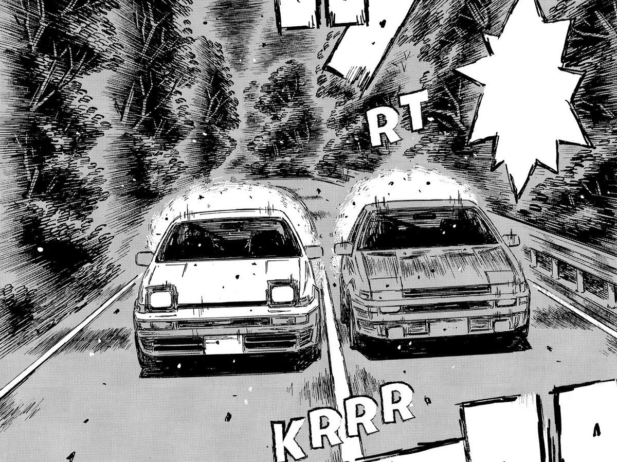 Initial D 1st Stage: Takumi overtakes Keisuke (original scene