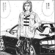 Miki's first appearance with his Celica in Volume 16