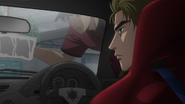 Takumi cleans Keisuke's windscreen