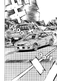 Takumi dodges the crash Ch488