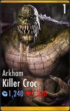 Killer Croc/Arkham's character card.