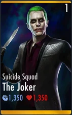 Suicide Squad The Joker's character card.