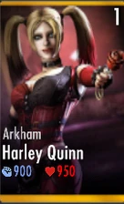 Harley Quinn/Arkham's character card.