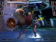 A debris cloud under the opponent serves as a persistent visual effect while the disable lasts.