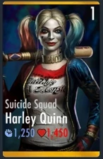 Harley Quinn/Suicide Squad's character card.