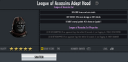 League of Assassins Adept Hood Stats