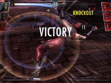 Green Arrow knocking out an opponent with his passive.