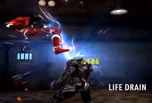 Entering the Speed Force for the fourth time and coming out with a kick from above...