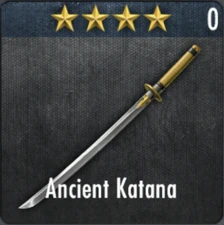 The unevolved Ancient Katana.