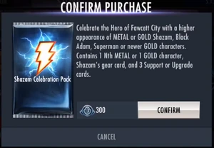 Shazam Celebration Pack description.