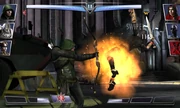 One of Green Arrow's combo ender shoots a bomb arrow.
