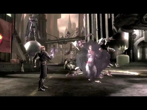 Zod trapping Superman in a Phantom Zone crystal