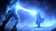 Sub-Zero freezing Brainiac in his single-player ending.