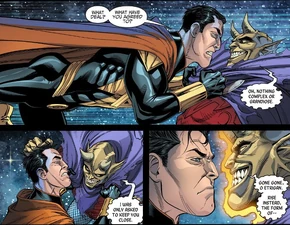 Gone, gone o'Etrigan, rise the form of-
