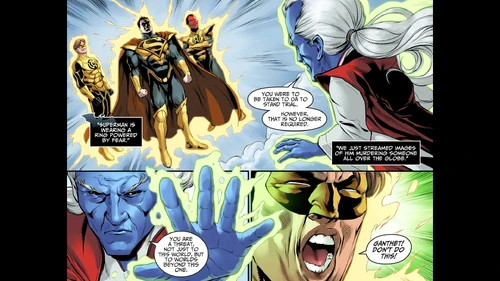 Ganthet's last stand against the forces of Fear.