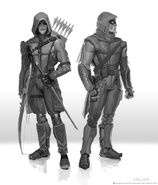 Concept art for Green Arrow.