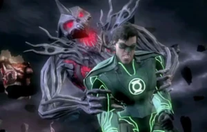 A Phantom about to attack Hal Jordan
