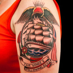 9 Fair winds and following seas tattoos ideas  sea tattoo tattoos anchor  tattoo design