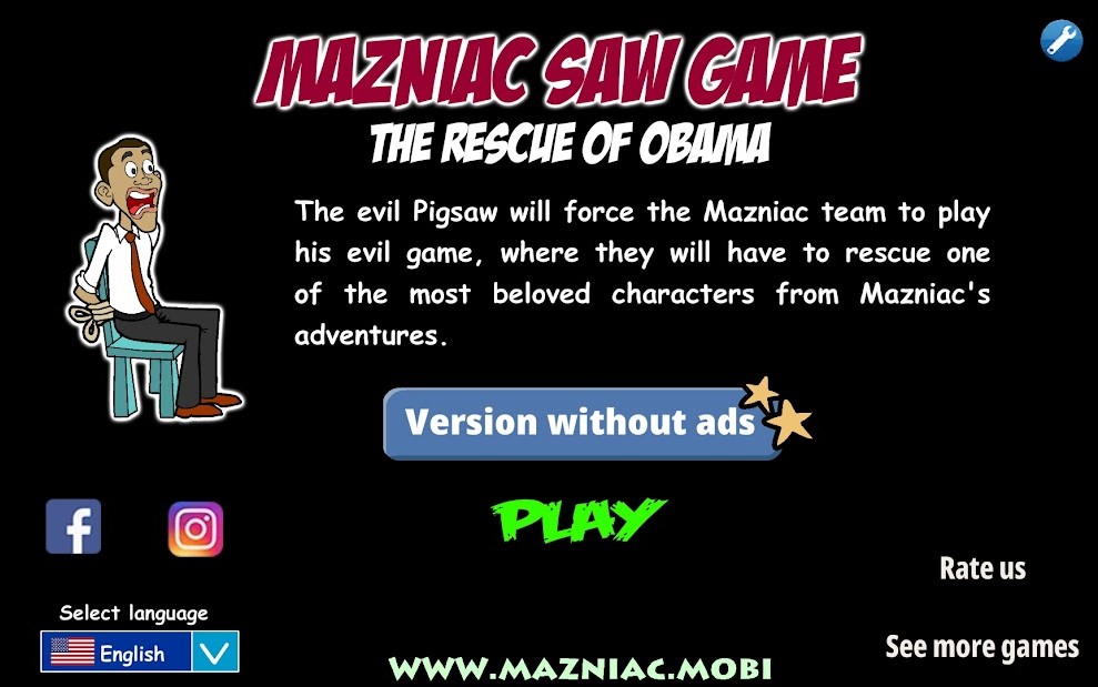 Mazniac Saw Game The Rescue of Obama Mazniac & Dark Dome English