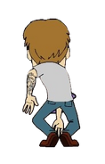 Dross picking something up (back)