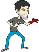 Town with a Spiderman glove