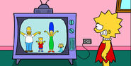 Homer seen captive on TV