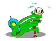 Kodos squeezing Lady Gaga