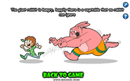 Tony chased by the rabbit