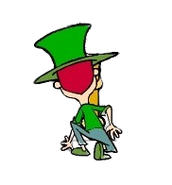 Spark picking something up from behind