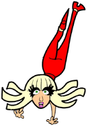Lady Gaga falling