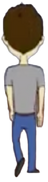 His back walk