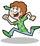 Tony running away in fear