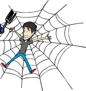 Town stuck in the web