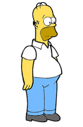 Homer in Bart's saw game