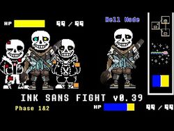 EVERY AU SANS IN ONE BATTLE  Ultimate Ink Sans Fight [Phase 1] 