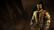 Render de Scorpion con su traje Hanzo Hasashi en Mortal Kombat X.