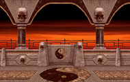 El escenario original en Mortal Kombat II.