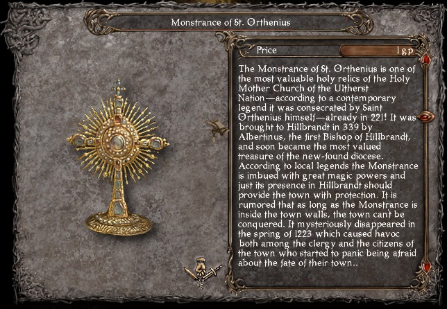 Monstrance Of Saint Orthenius Inquisitor Wiki Fandom