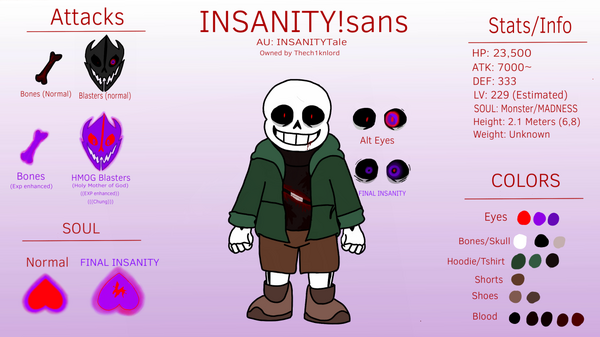 Insanity!Horror Sans - The Psychotic Insanity
