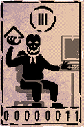 Kaycee's body type and clothing in her tarot card in Act III.