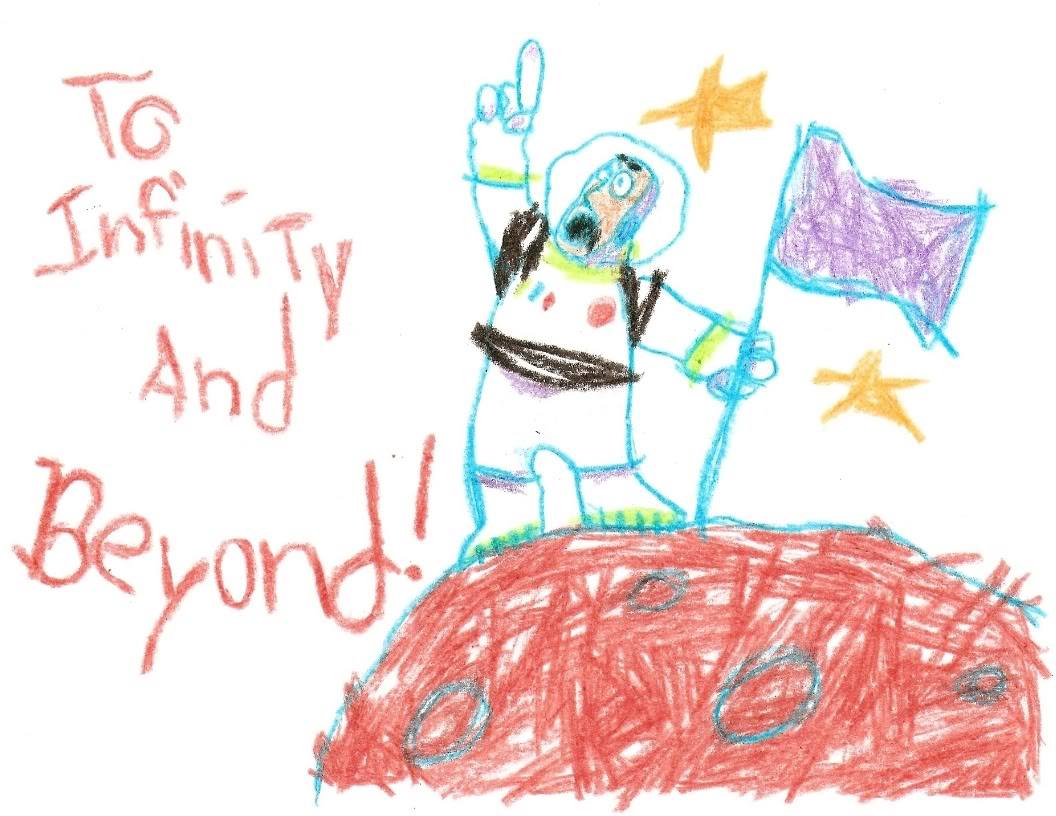 buzz lightyear drawing to infinity and beyond