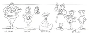 Brian Lemay character designs, including Fortune Teller